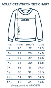 Crewneck Size Chart