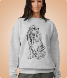 Nerdy Basset Hound Sport Grey