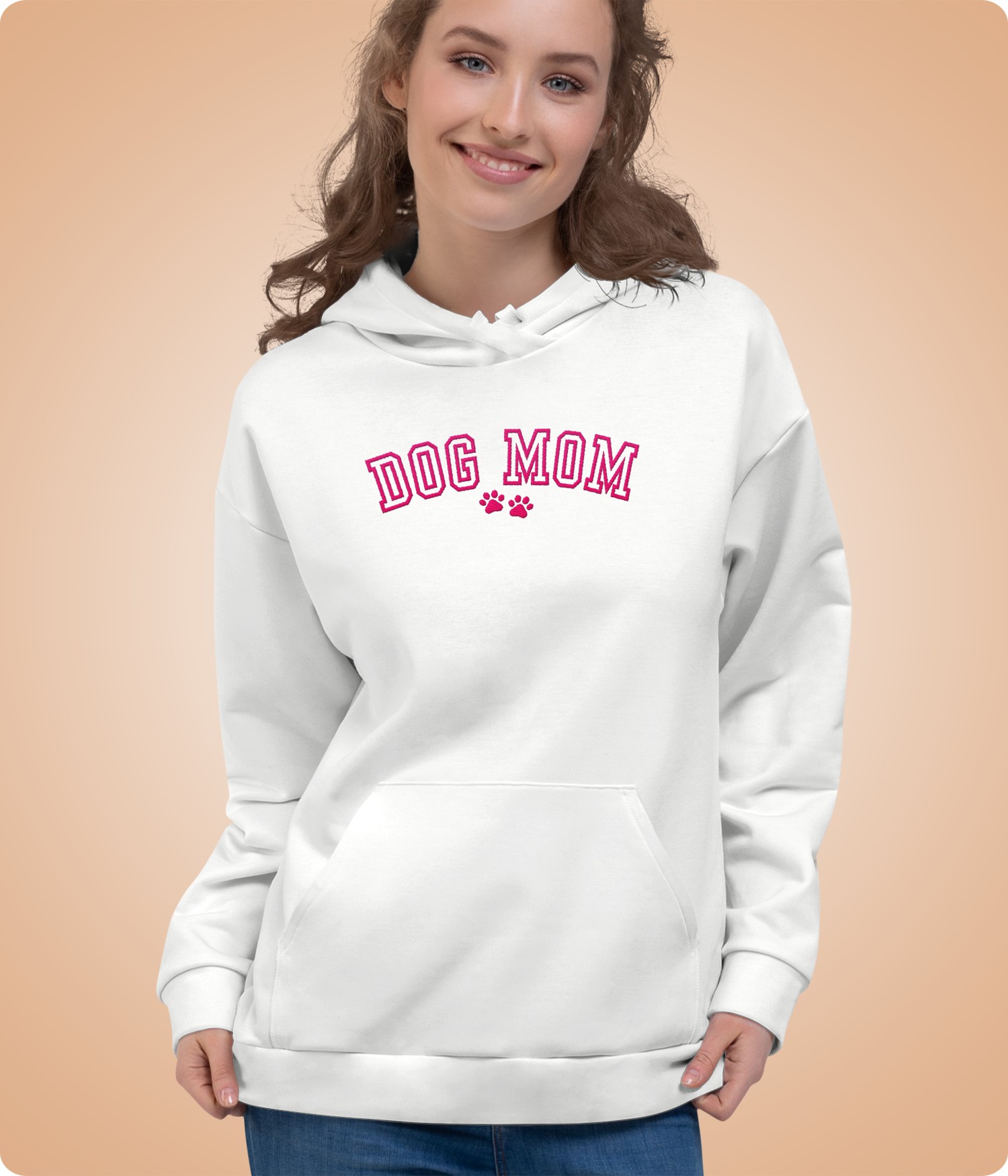 Dog Mom Pawprint Hoodie