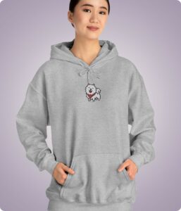 Embroidered Samoyed Sport Grey